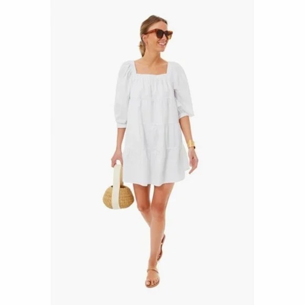 Tuckernuck Pomander Place White Halile Tiered Dress Size Small NWOT
